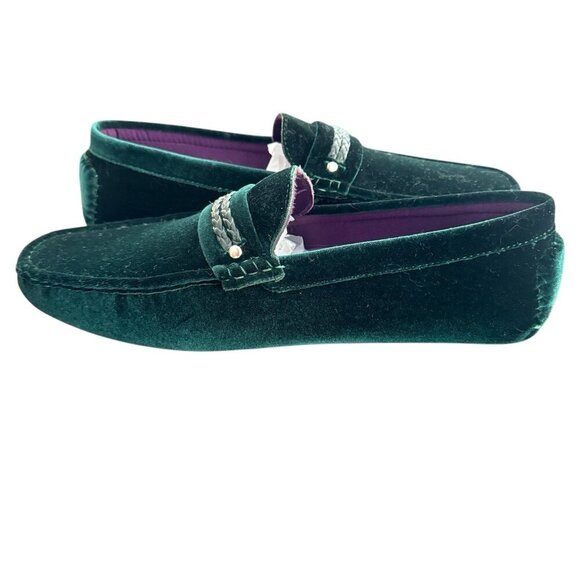 Royal Shoes Green Velvet Loafers Moccasins Men’s Size 11 Shoes New main image 6
